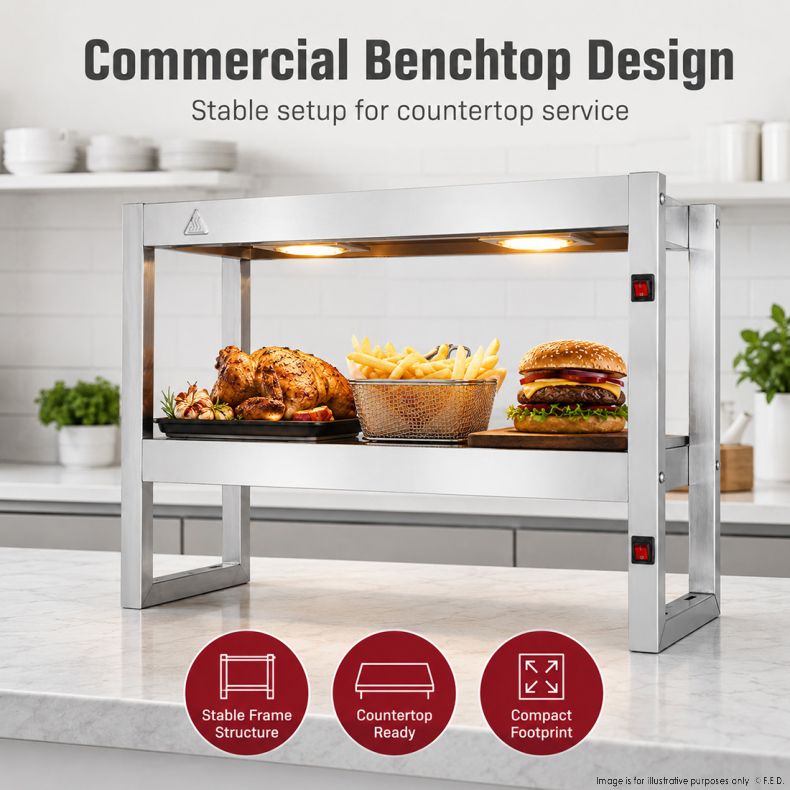 Benchstar Commercial Food Warmer with 4 Lamps – FW4L-092