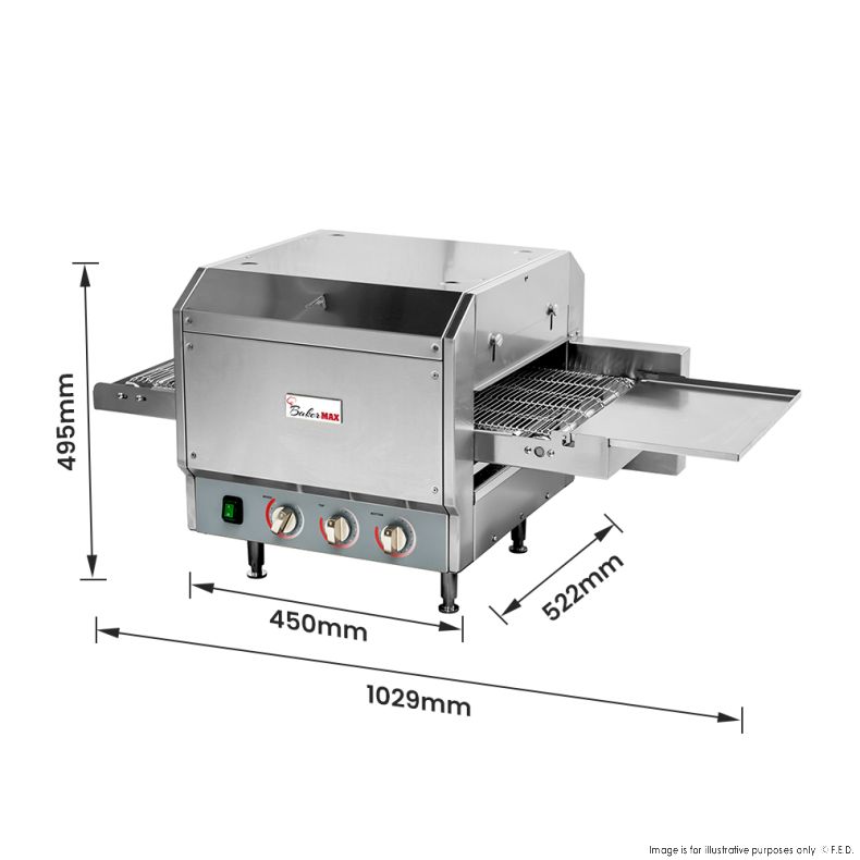 Bakermax Electric Conveyor Pizza Ovens - HX-14EP