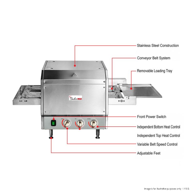 Bakermax Electric Conveyor Pizza Ovens - HX-14EP