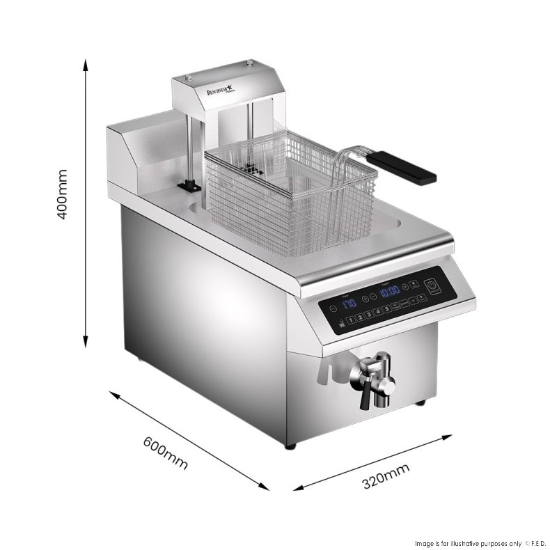 Benchstar Single Tank Auto Lifting Induction Fryer - IF3500S-AL