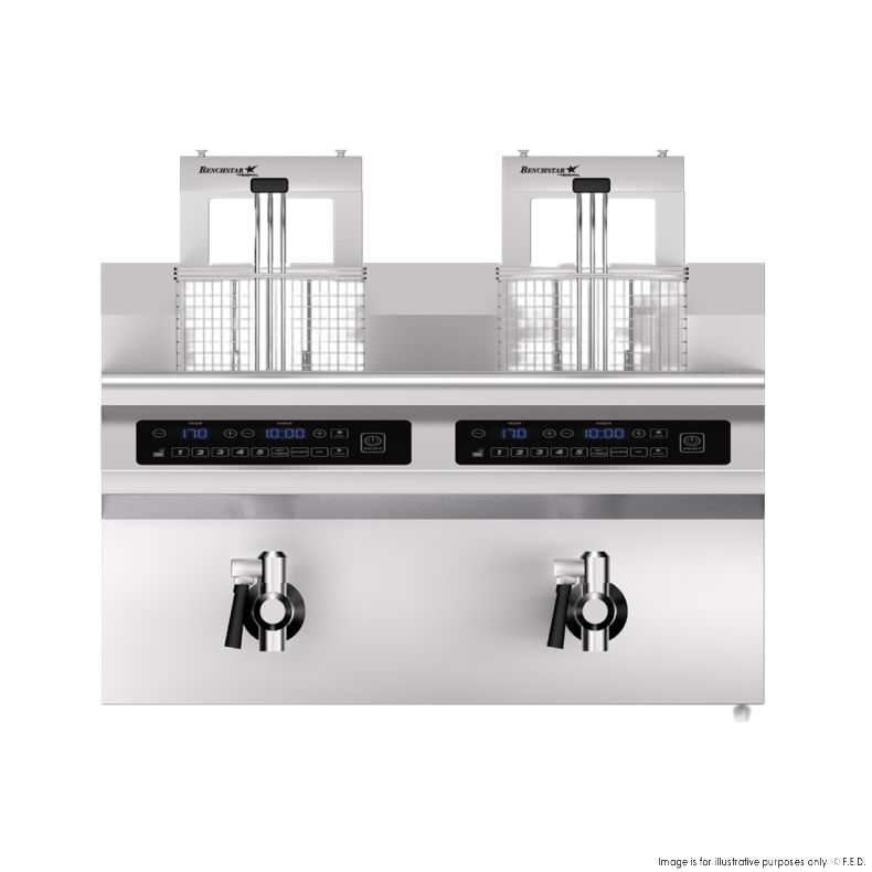 Benchstar Double Tanks Auto Lifting Induction Fryer - IF7000D-AL