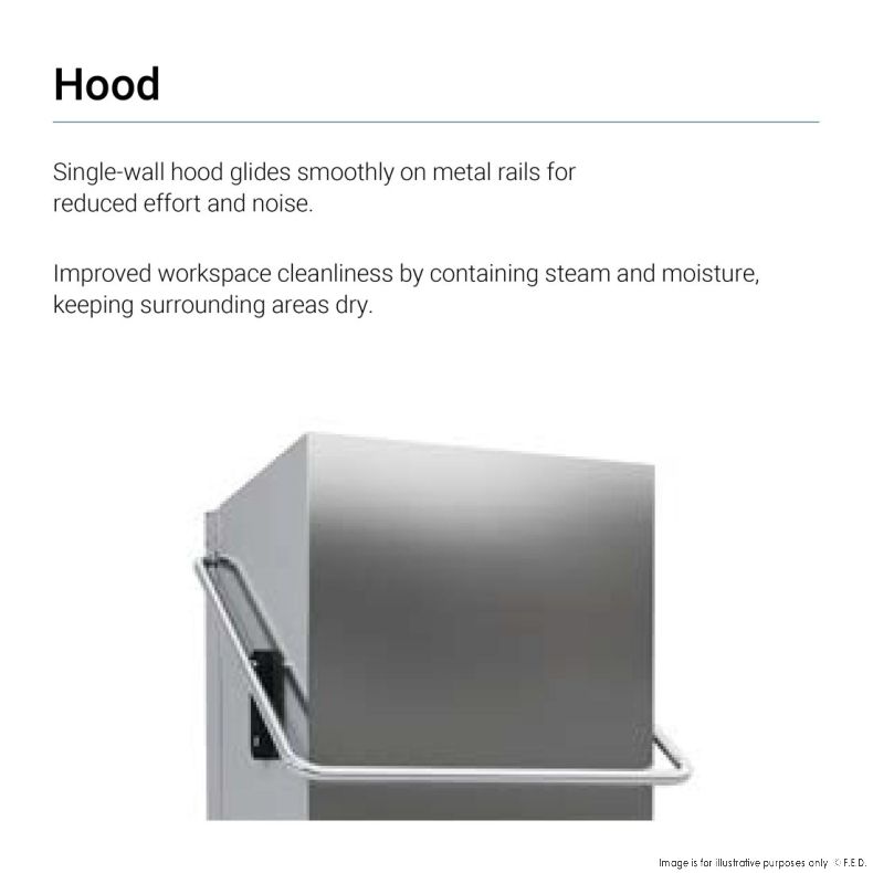 Fagor iNova Heated Recovery Pass-Through Dishwasher - WHC-502TRCBD