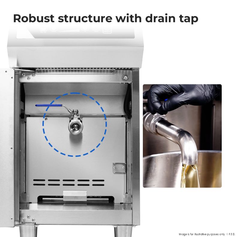 Electmax 700 Series Induction Single Fryer with Splashback - IFS7-30L