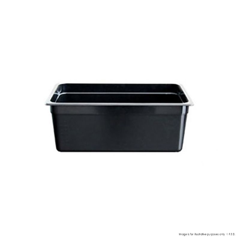JW-P122B - Black Poly 1/2 x 65 mm Gastronorm Pan