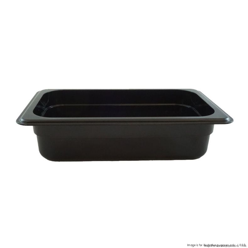 JW-P134B - Black Poly 1/3 x 100 mm Gastronorm Pan