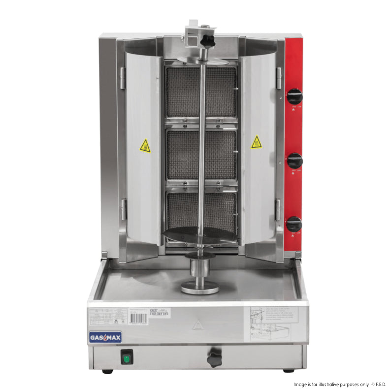 GasMax Semi-automatic 3 Burner NG Kebab Machine KB-3