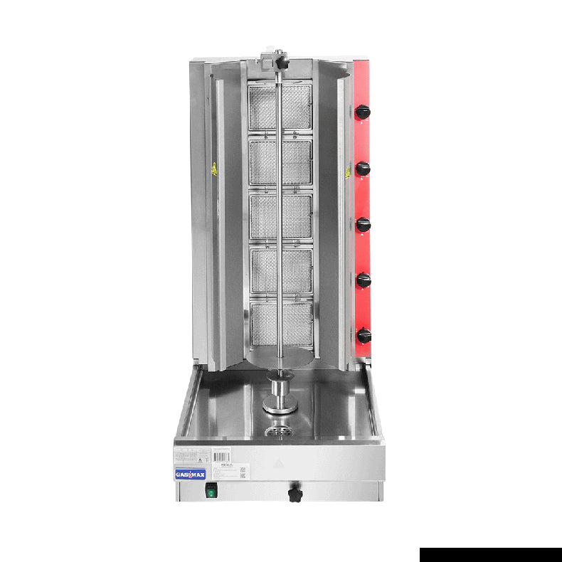 Gasmax Semi-automatic 5 Burner LPG Kebab Machine - KB-5LPG