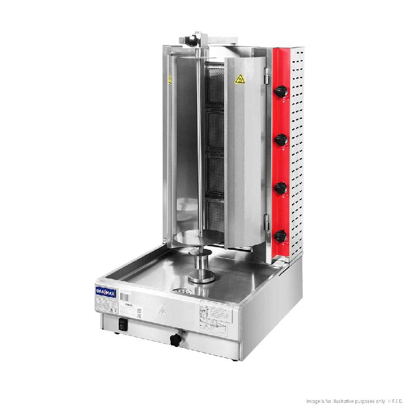 Gasmax Semi-automatic 4 Burner LPG Kebab Machine - KB-4LPG