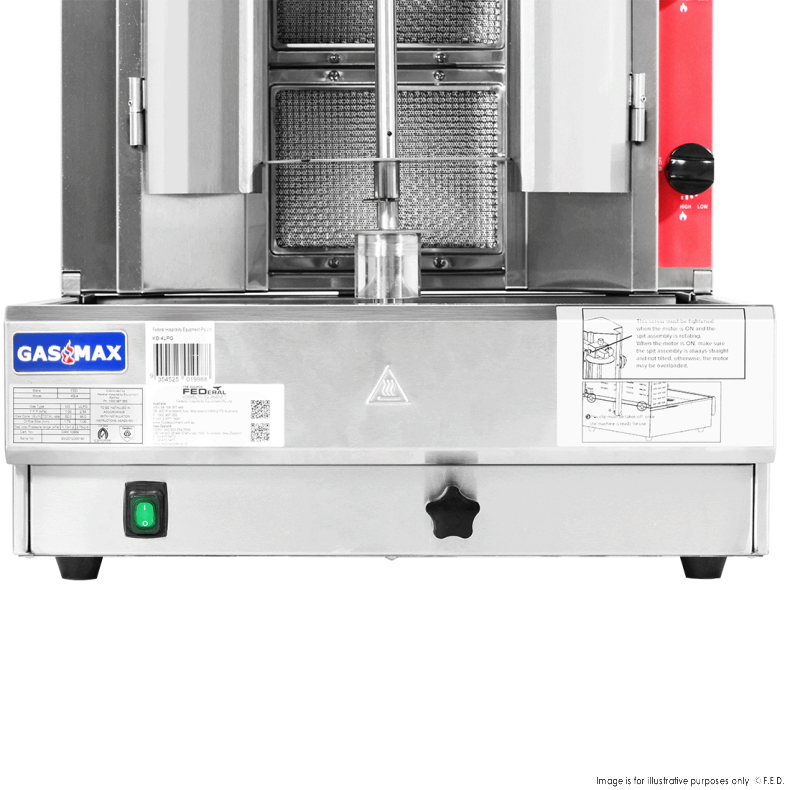 GasMax Semi-automatic 4 Burner NG Kebab Machine KB-4