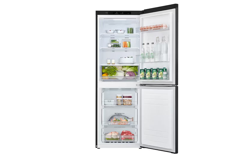 LG 306L Bottom Mount Fridge with Door Cooling in Matte Black Finish GB-335MBL Dint