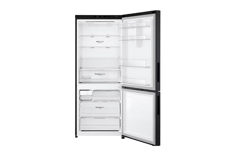 LG 420L Bottom Mount Fridge with Door Cooling in Black Finish GB-455BLE