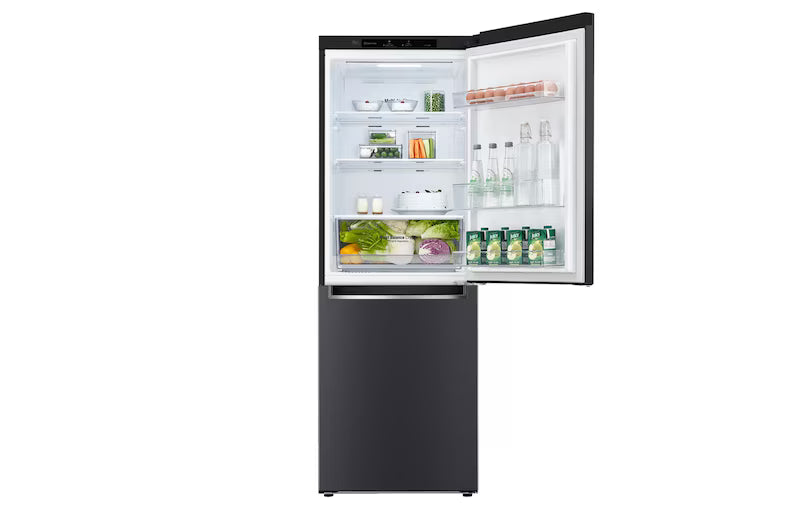 LG 306L Bottom Mount Fridge with Door Cooling in Matte Black Finish GB-335MBL Dint
