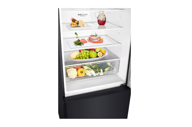 LG 420L Bottom Mount Fridge with Door Cooling in Black Finish GB-455BLE