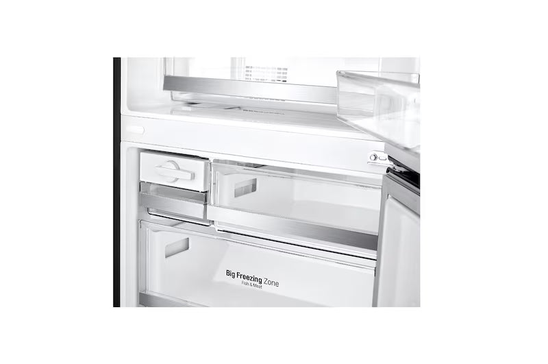 LG 420L Bottom Mount Fridge (Matte Black) GB455MBL 2025