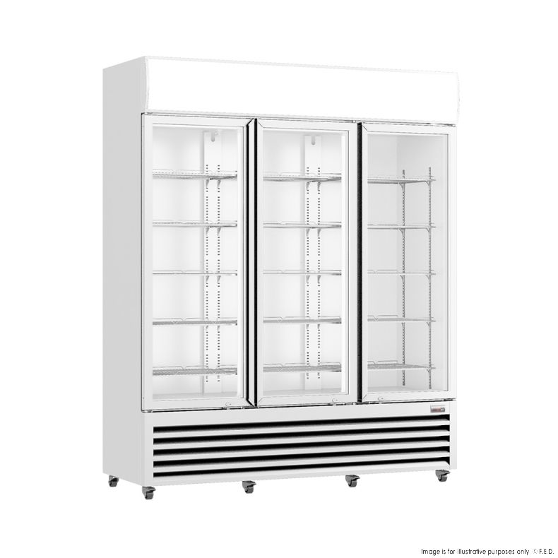 Thermaster Three Glass Door Colourbond Upright Drink Fridge LG-1203P