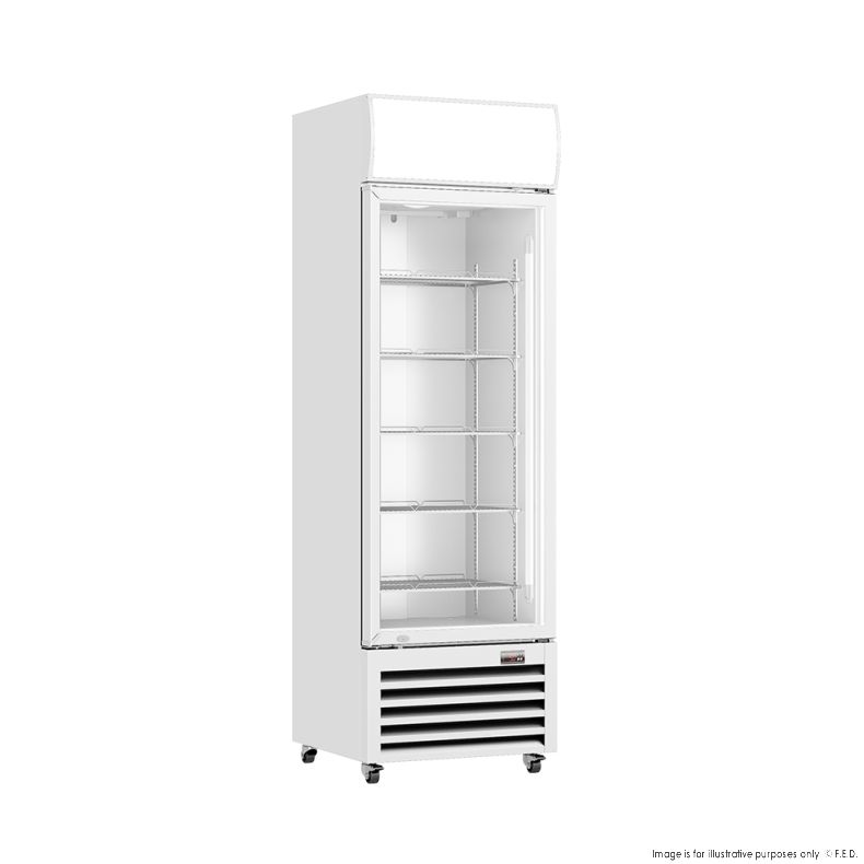 Thermaster Single Glass Door Colourbond Upright Drink Fridge - LG-370P