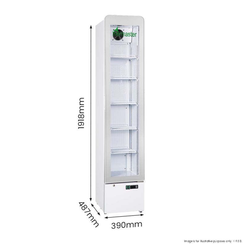 Thermaster SlimFit Upright Glass Door Beverage Fridge - LG166FA