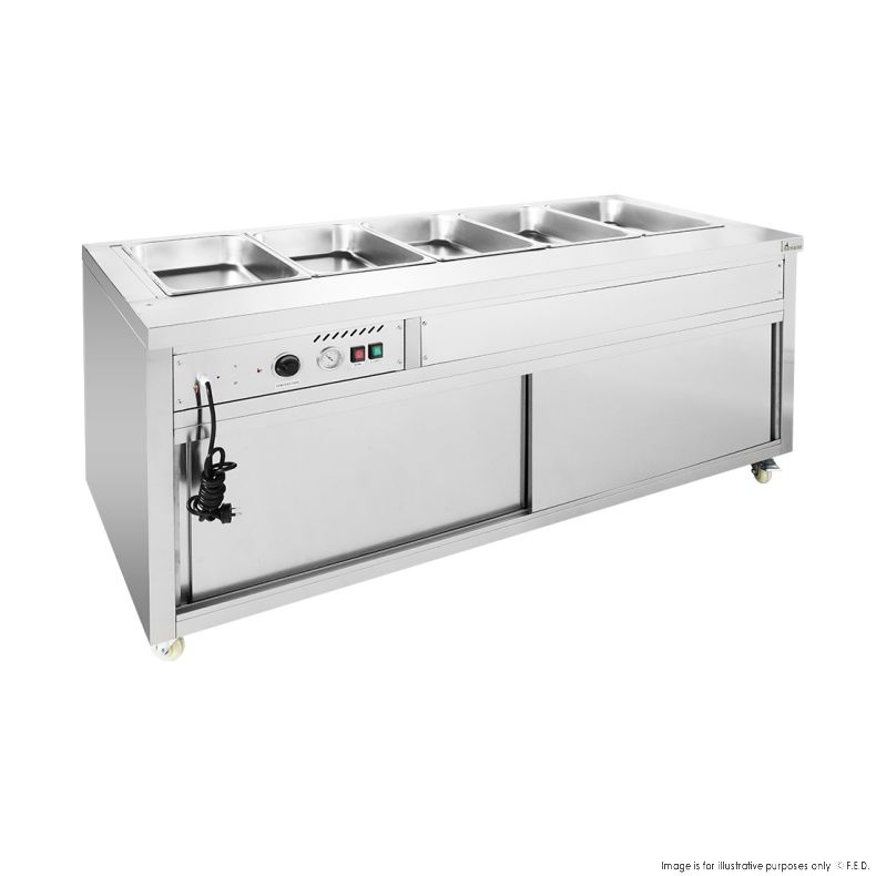 Thermaster Premium Wet and Dry Bain Marie Food Display 5x1/1 GN Pans - PG180FE-XB