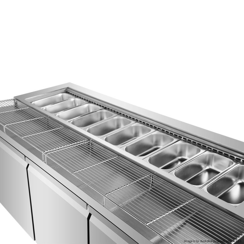 Thermaster Three door DELUXE Pizza Prep Bench - PWB200