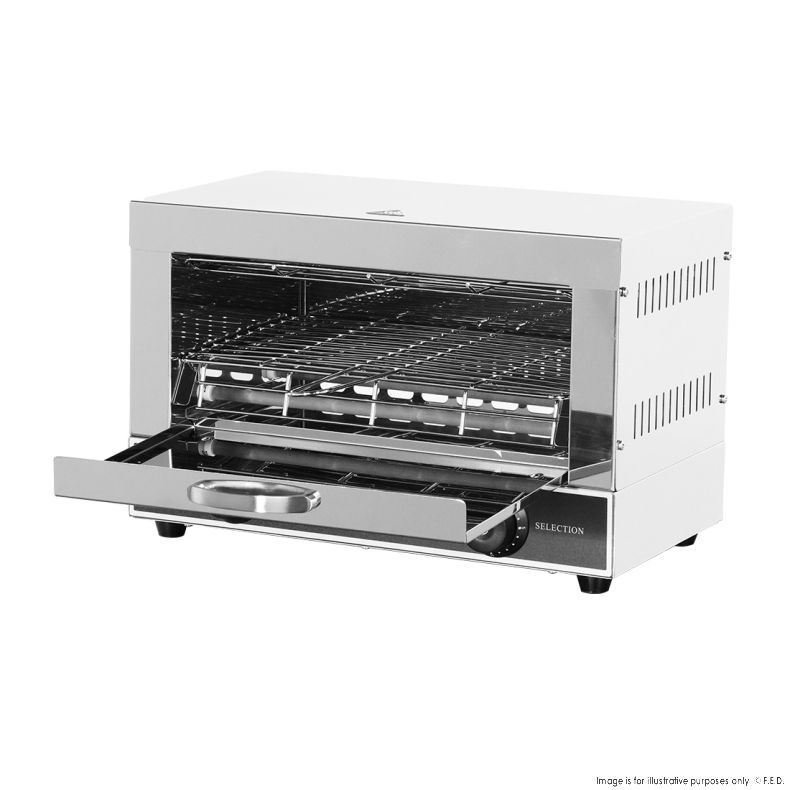 Benchstar Single infrared quartz element salamander griller toaster and timer - QT-1