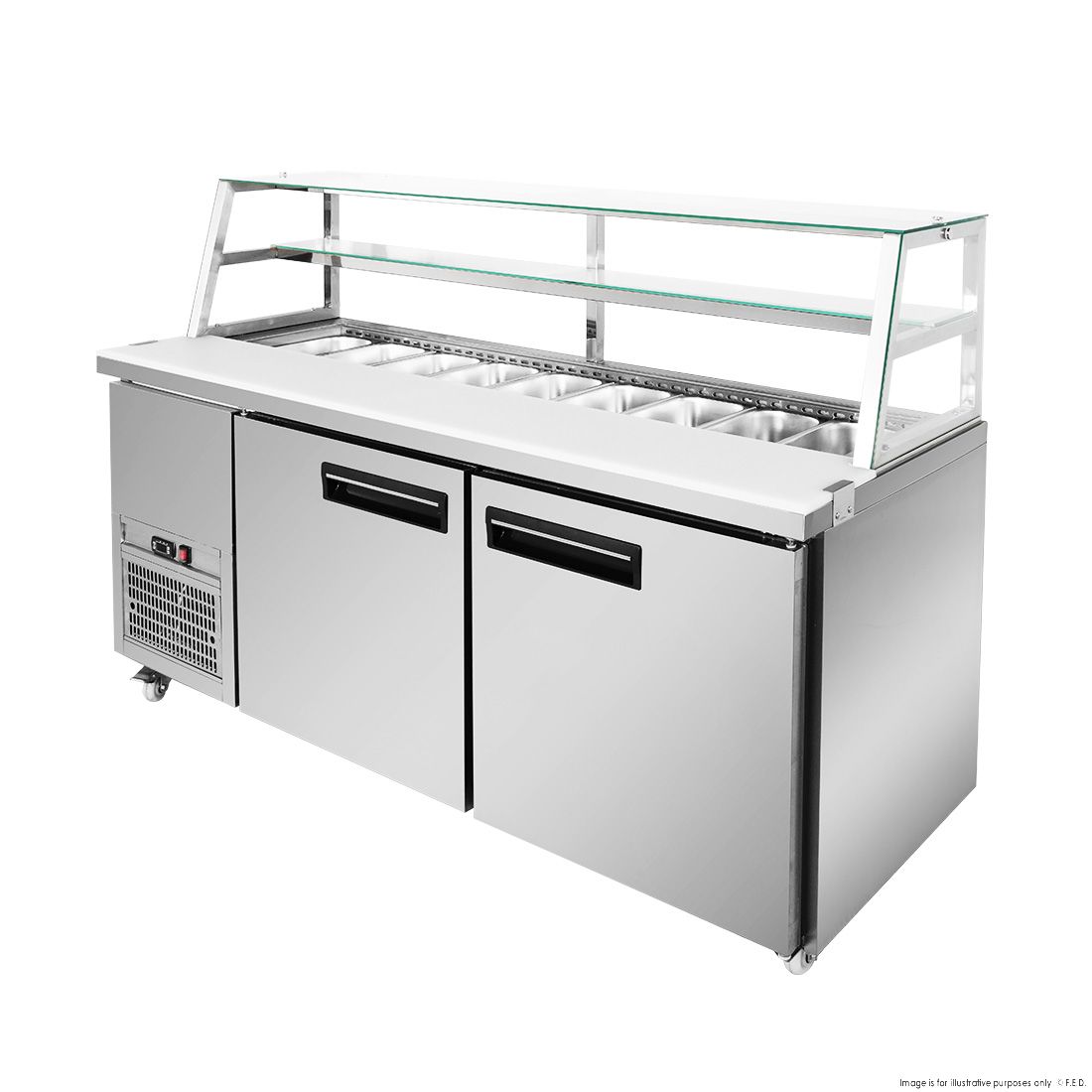 Thermaster two large door DELUXE Sandwich Bar - SCB/18