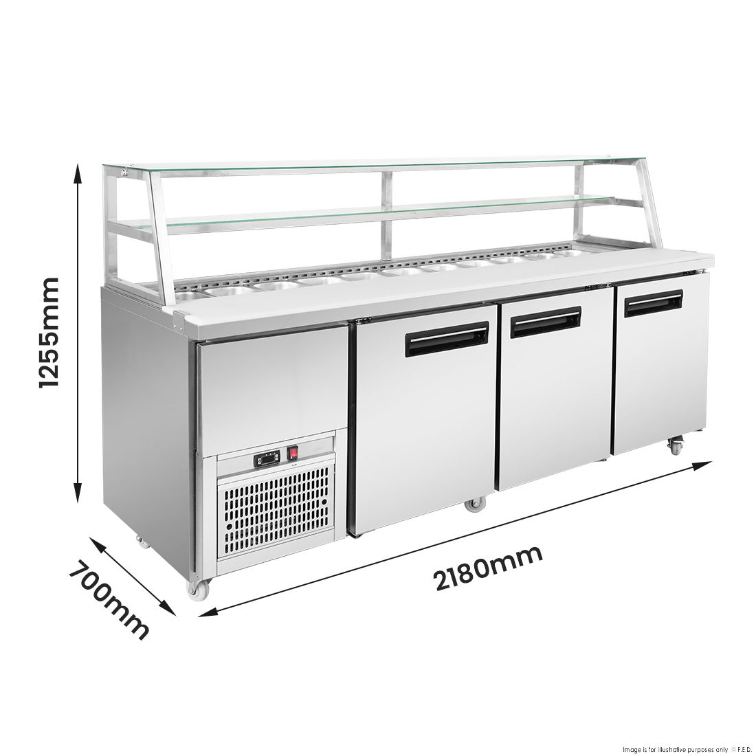 Thermaster three door DELUXE Sandwich Bar - SCB/21