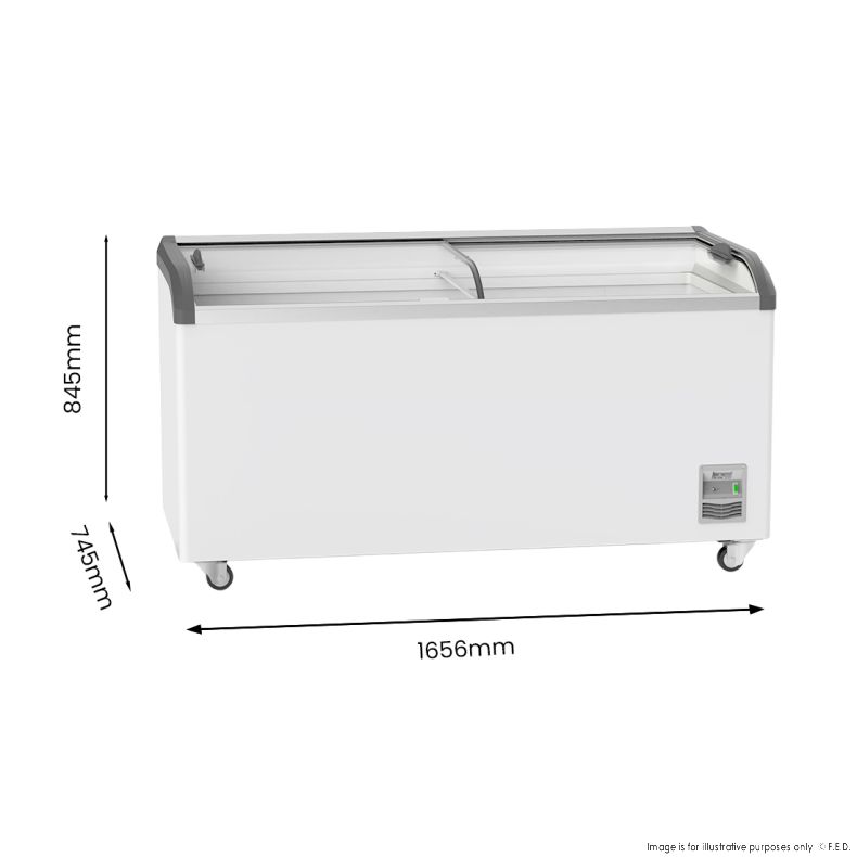 Thermaster Heavy Duty Supermarket Glass Sliding Lid Freezers 576L - SD-576K