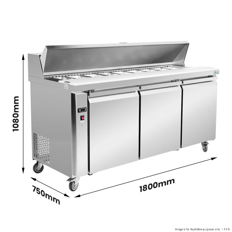 Thermaster three door Sandwich Bar - SLB150