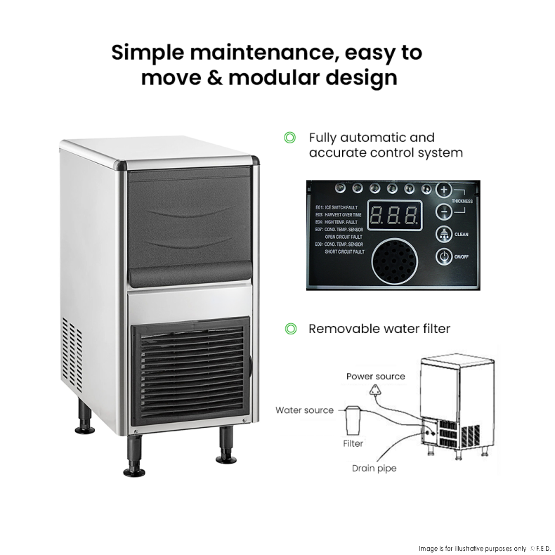 Blizzard Underbench Bullet Ice Maker 25Kg - SN-25C