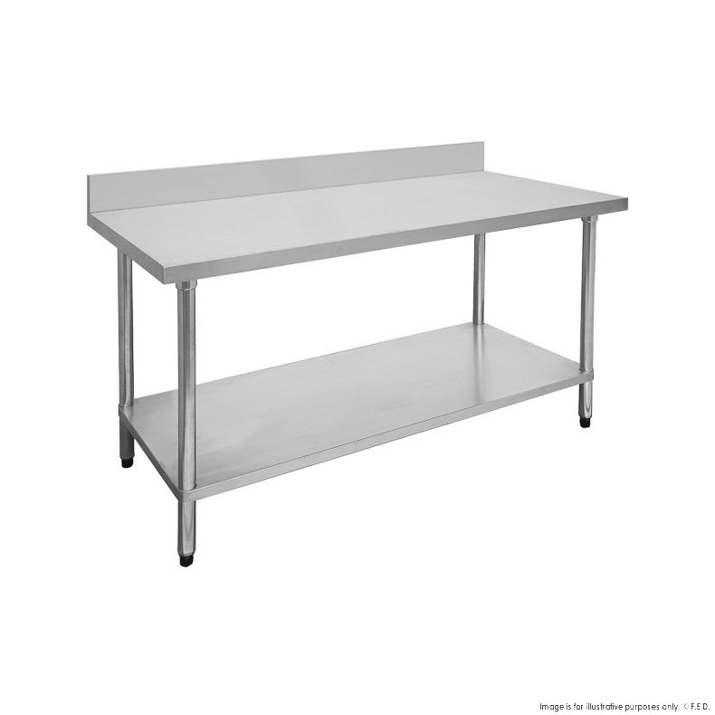 0450-7-WBB Economic 304 Grade Stainless Steel Table with splashback  450x700x900