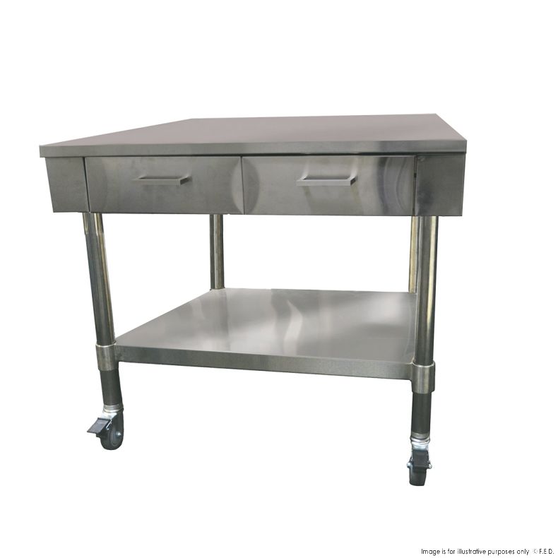 Work bench with 2 drawers and undershelf - SWBD7-2
