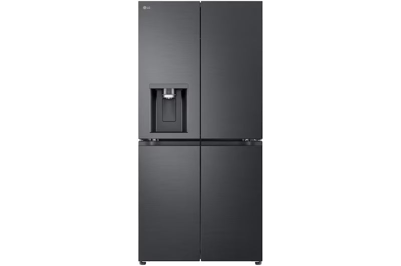 LG 506L Slim French Door Fridge (Matte Black) [Plumbed] GF-L500MBL