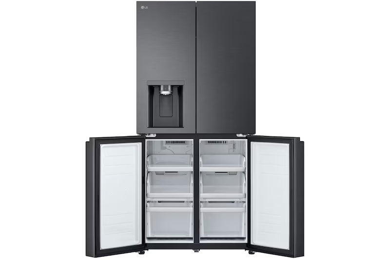 LG 506L Slim French Door Fridge (Matte Black) [Plumbed] GF-L500MBL