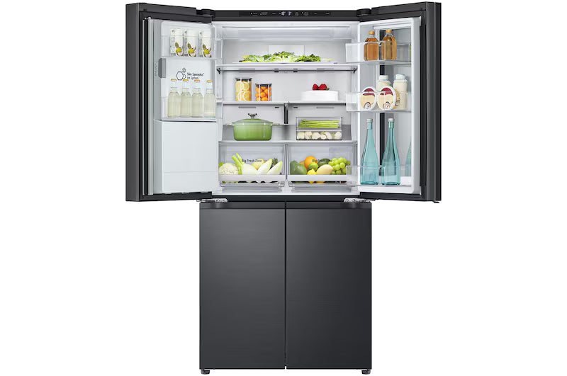 LG 508L Slim French Door Fridge, with InstaView Door-In-Door®, in Matte Black Finish GF-V500MBLC