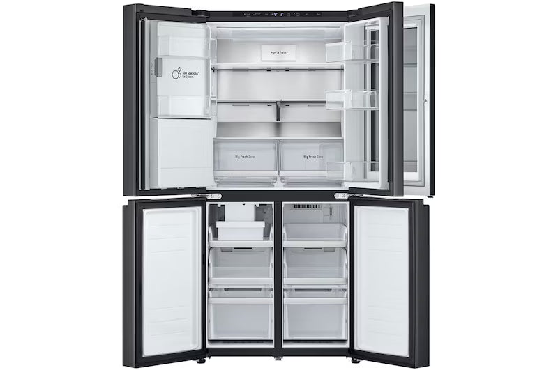 LG 508L Slim French Door Fridge, with InstaView Door-In-Door®, in Matte Black Finish GF-V500MBLC