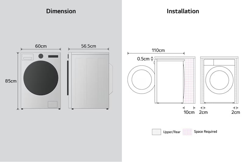 LG 9kg Series 3 AI Front Load Washer WX3-1409W