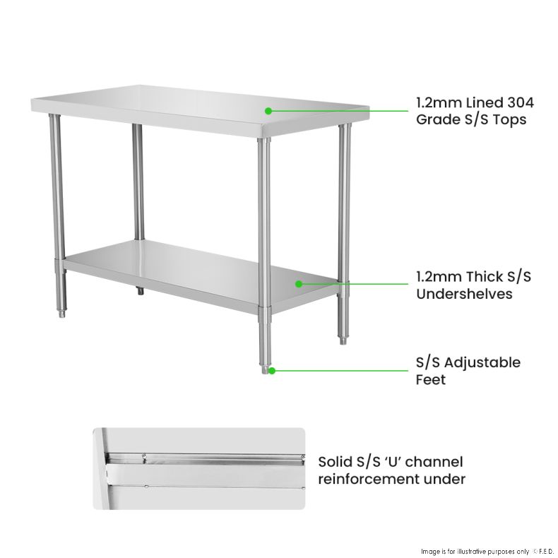 WB6-0900/A Stainless Steel Workbench
