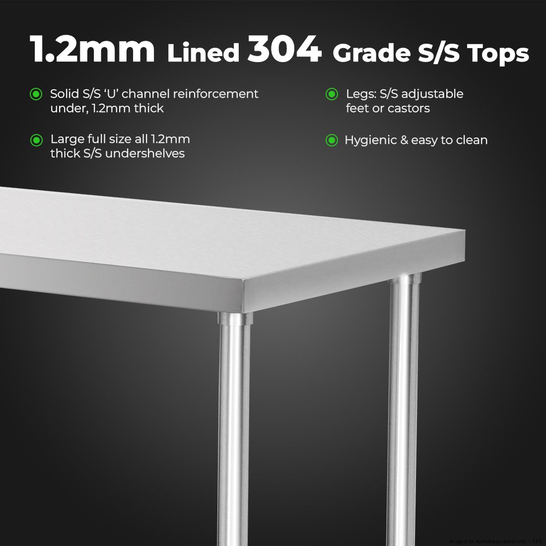 Modular System Stainless Steel Workbench - WB7-2100/A