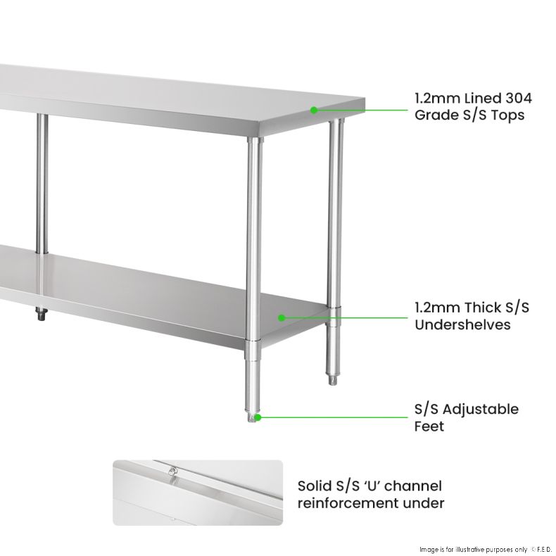Modular System Stainless Steel Workbench - WB7-2100/A