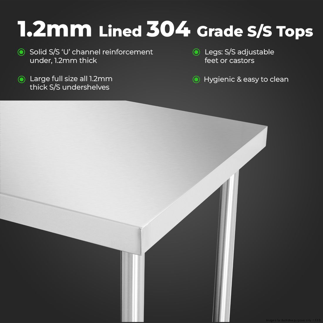 WB7-0600/A Stainless Steel Workbench