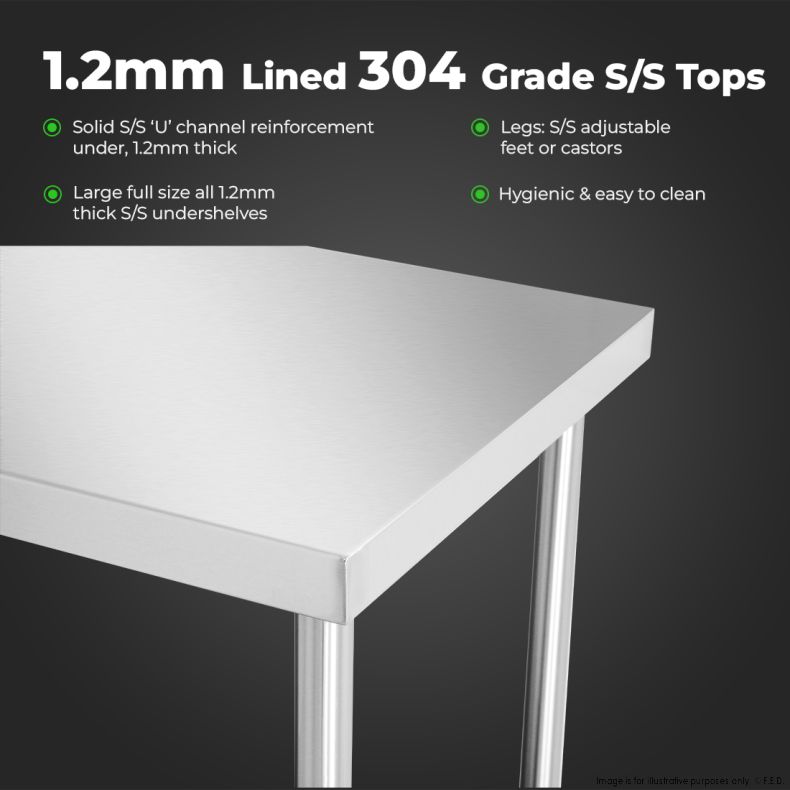 WB7-1000/A Stainless Steel Workbench