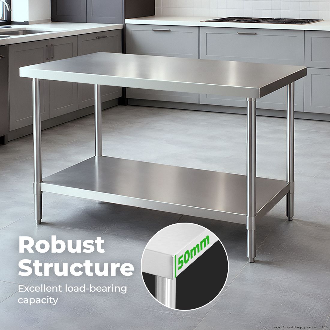 Modular System Stainless Steel Workbench - WB7-1200/A