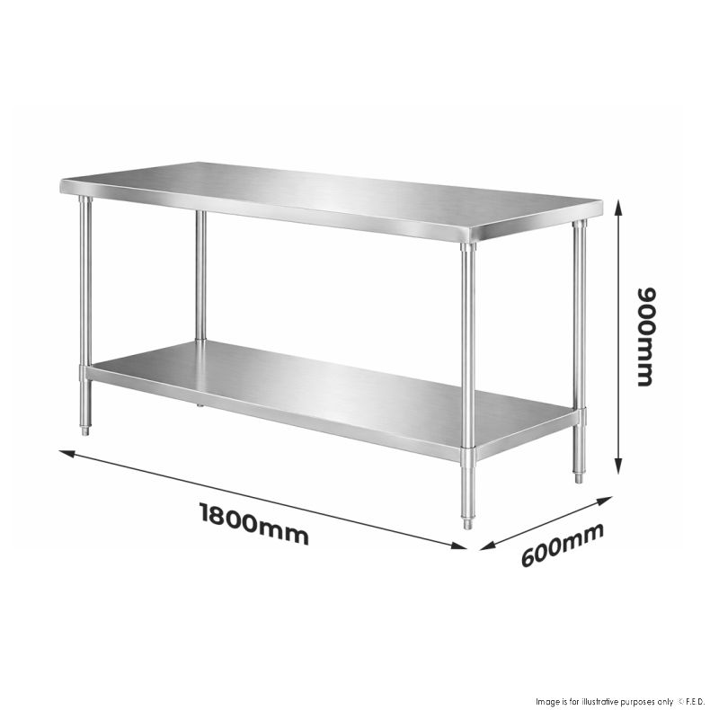 WB6-1800/A Stainless Steel Workbench