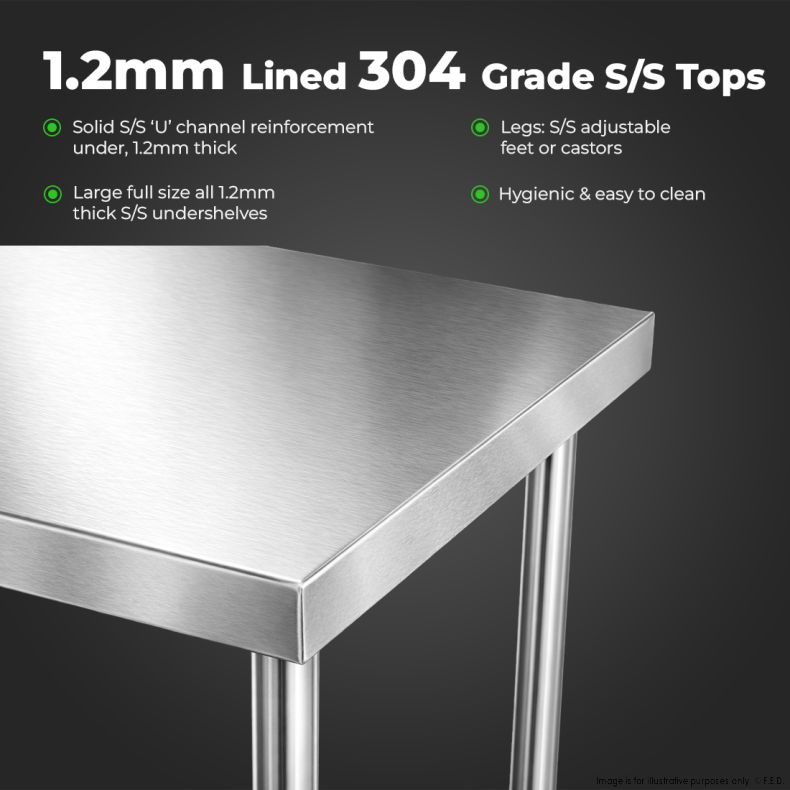 WB6-1800/A Stainless Steel Workbench