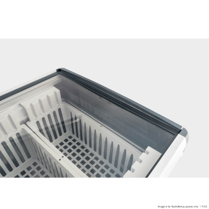 Thermaster 516L Chest Freezer with Flat Glass Sliding Lids - WD516G