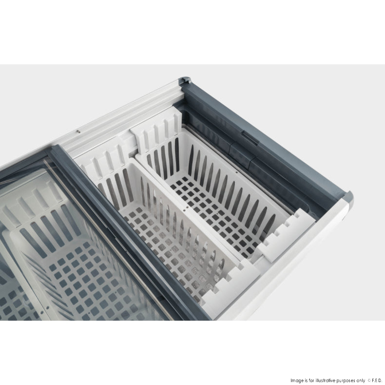Thermaster 516L Chest Freezer with Flat Glass Sliding Lids - WD516G