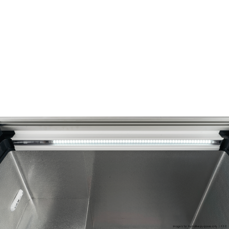 Thermaster 586L Chest Freezer with Flat Glass Sliding Lids - WD586G