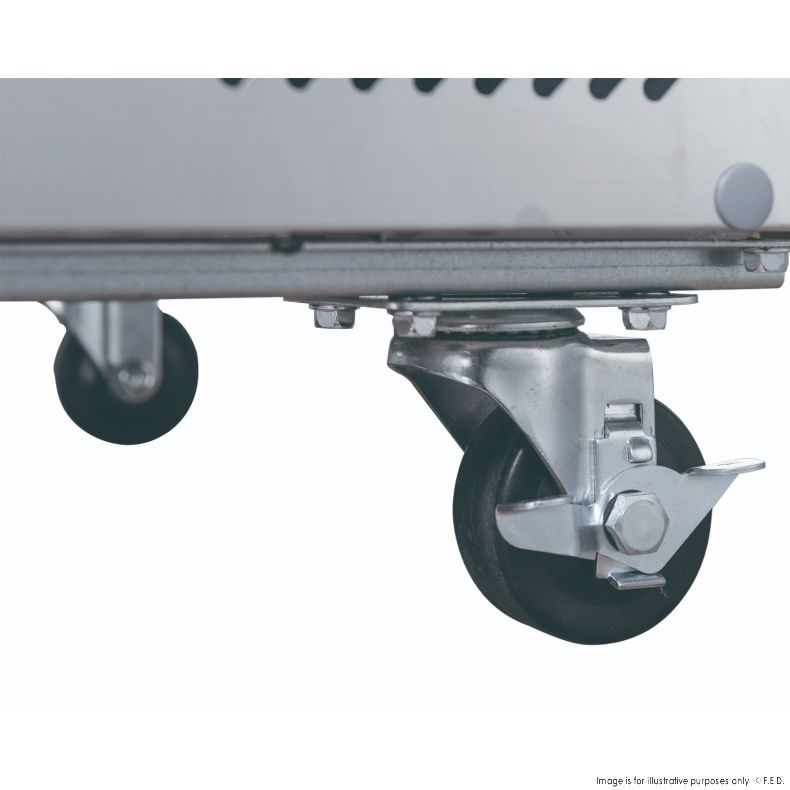 FED-X Two Door Standard Saladette On Castors - XPZ2600TN