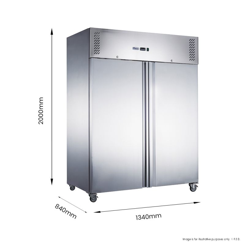 FED-X S/S Two Full Door Upright Fridge - XURC1200SFV