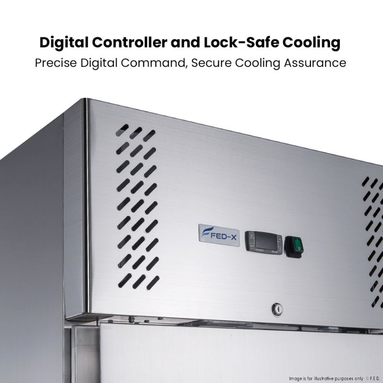 FED-X S/S Two Full Door Upright Fridge - XURC1200SFV